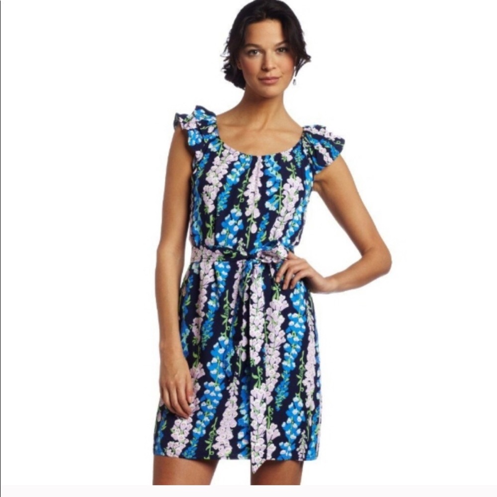 Lilly Pulitzer Maya Dress Bright Navy Fox - Picture 1 of 8
